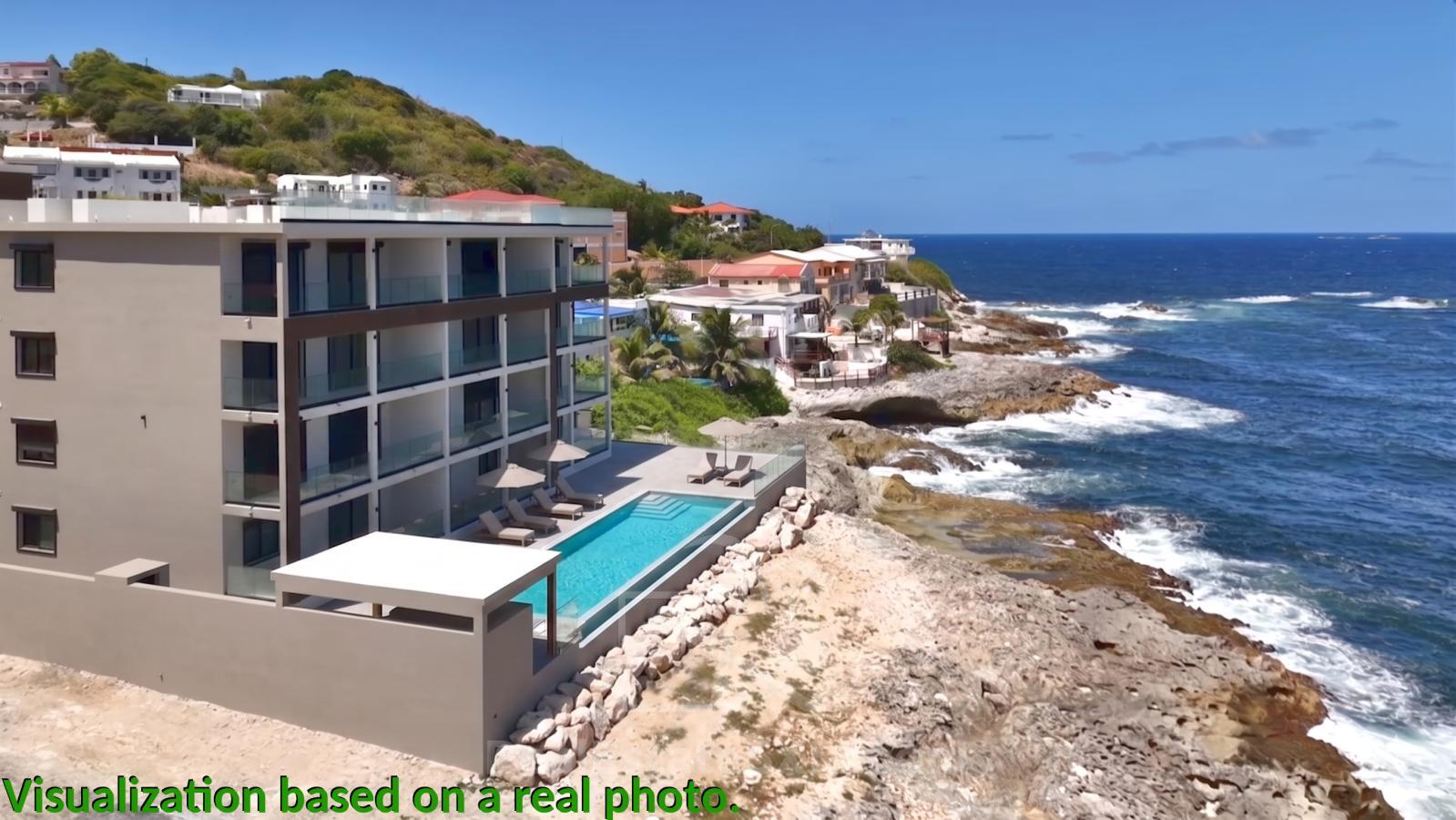 St Maarten brand new home: Ocean Front NEW 2 bedrooms, Point Blanche. Caribbean living. Vivid Res.