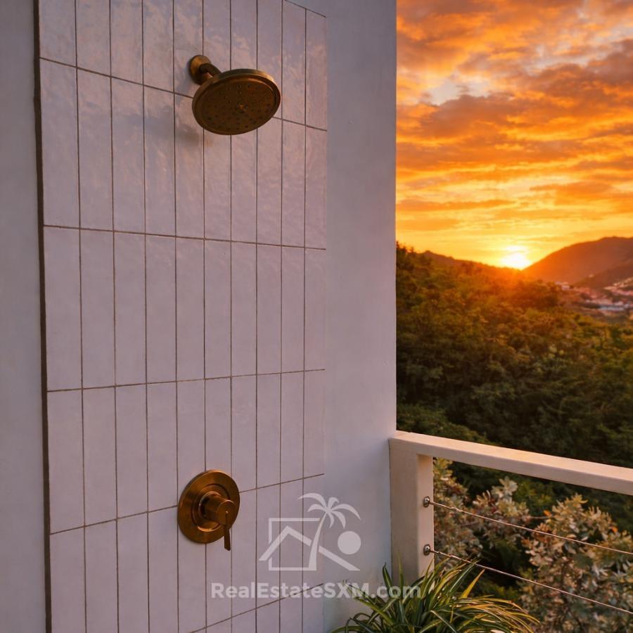Modern Villa For Sale in St Maarten, Rice Hills Gardens. Ocean Views. Peaceful. Green. Security 24/7