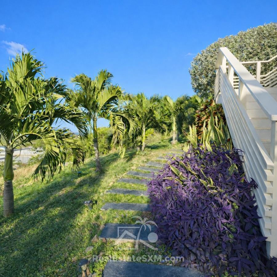 Modern Villa For Sale in St Maarten, Rice Hills Gardens. Ocean Views. Peaceful. Green. Security 24/7