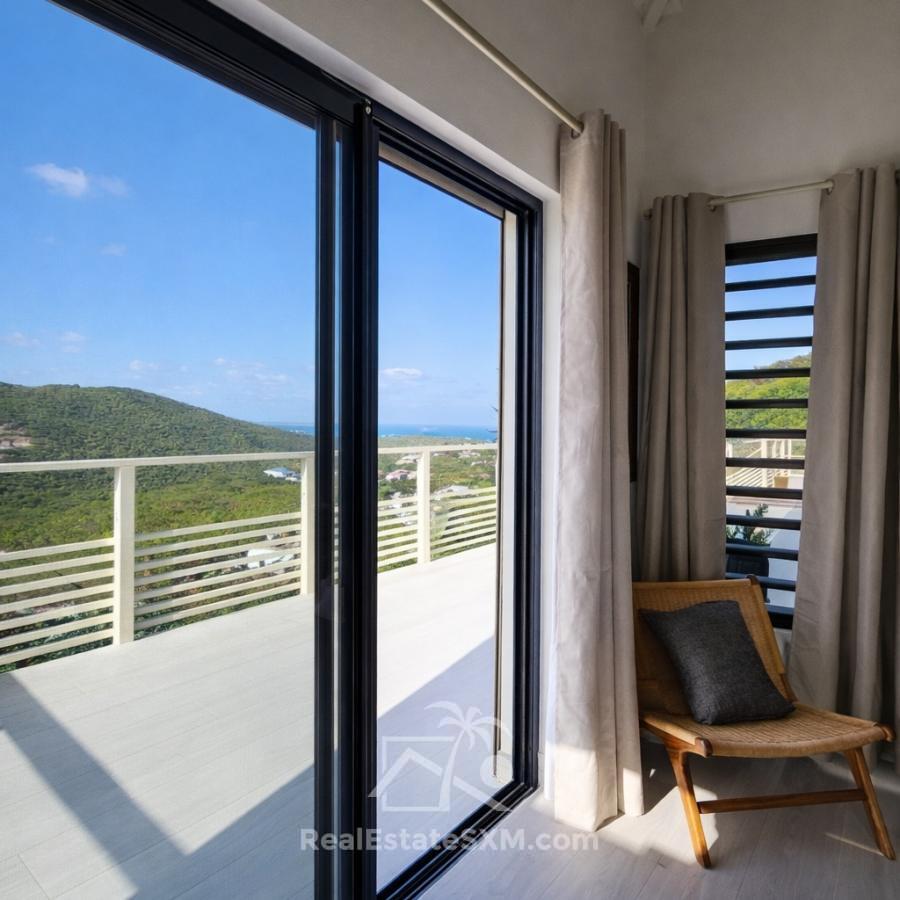 Modern Villa For Sale in St Maarten, Rice Hills Gardens. Ocean Views. Peaceful. Green. Security 24/7