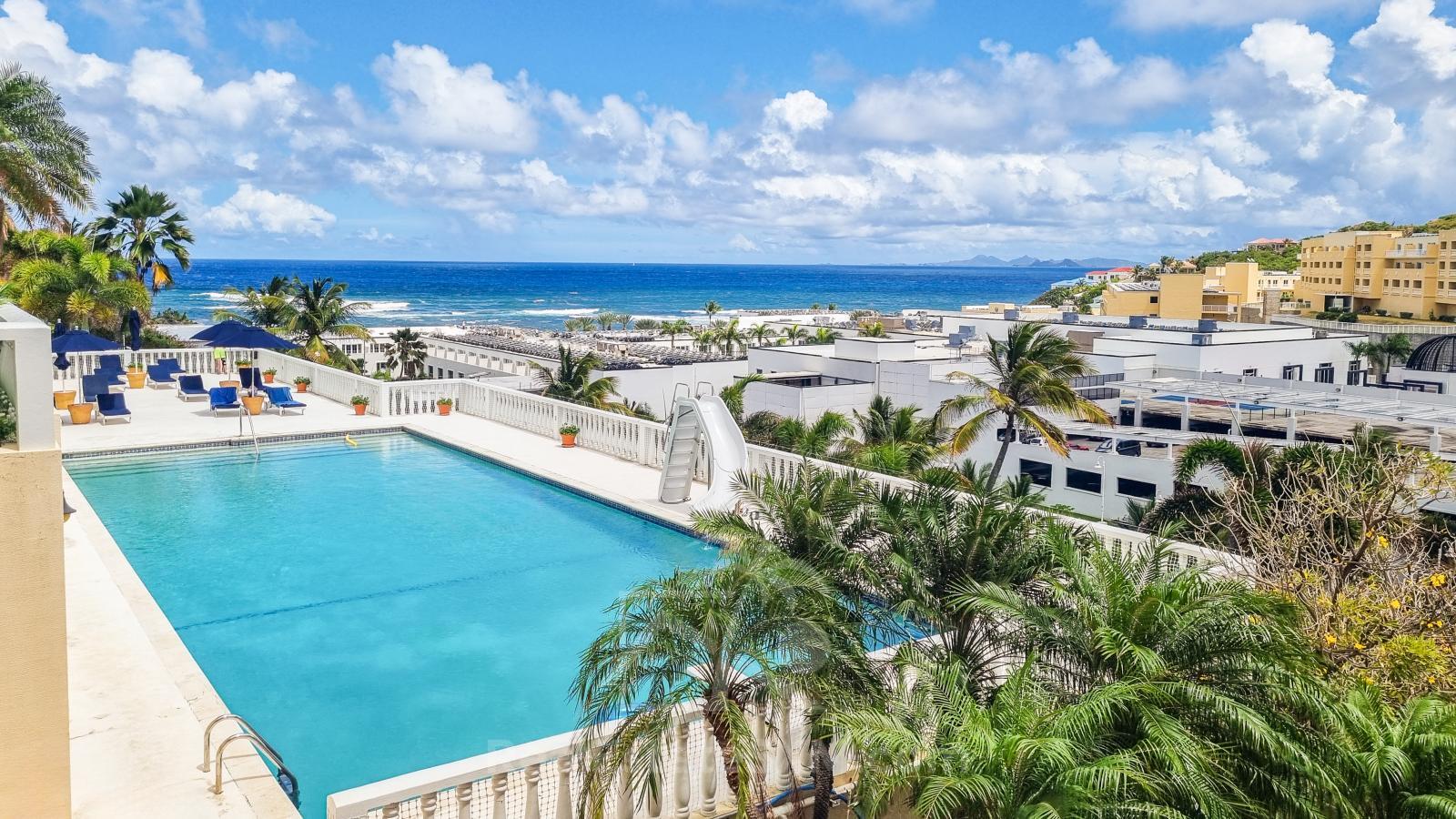 Ocean view Condo FOR SALE St Maarten, Princess Heights, Dawn Beach. Caribbean Home
