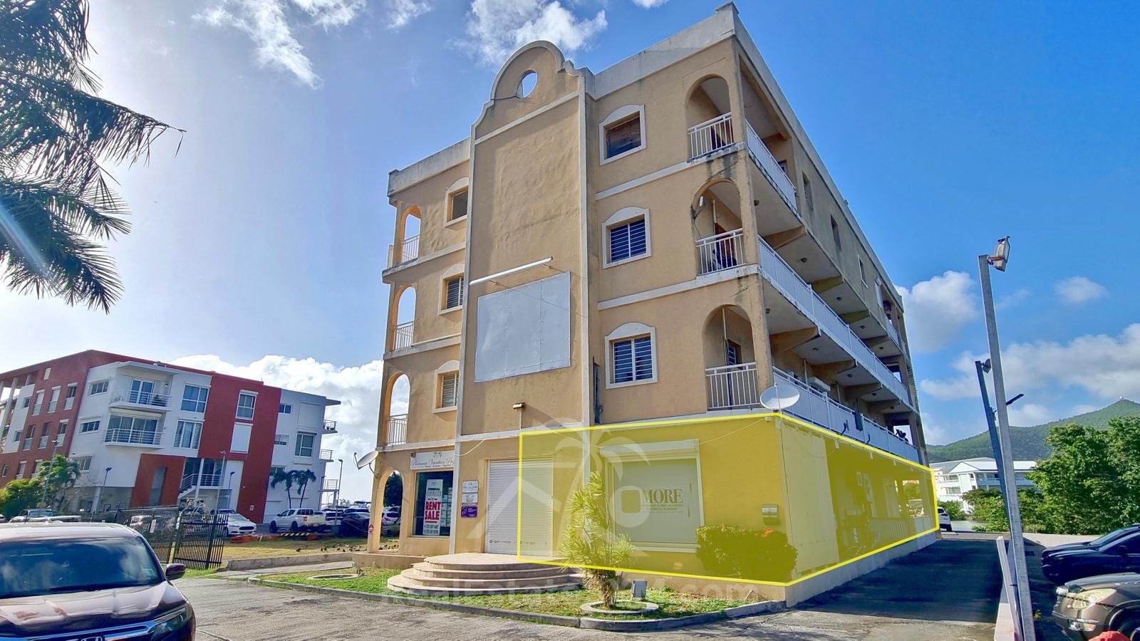 Prime Ground-Floor Commercial Space 229sqm - Welfare Road, Cole Bay SXM. Laguna View building