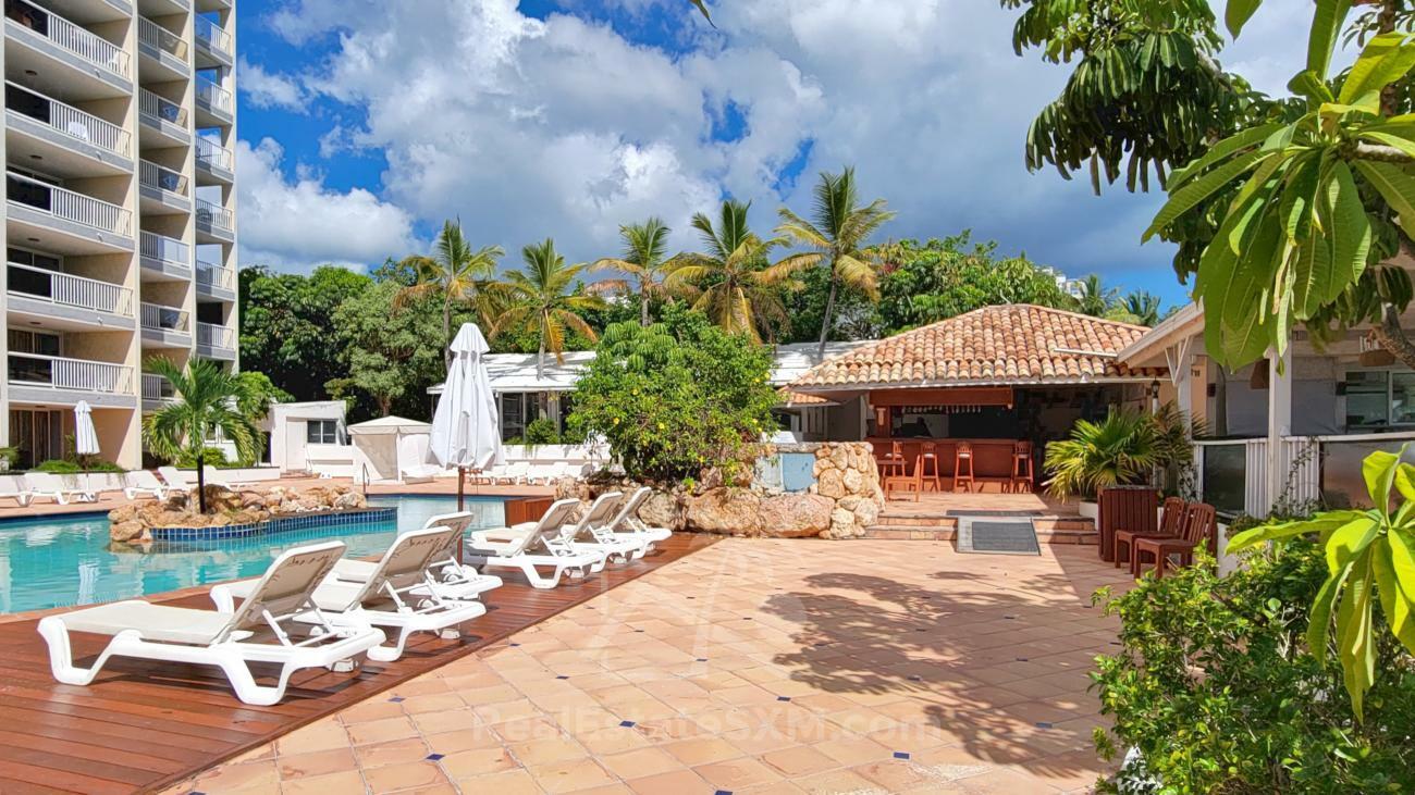 St. Maarten Real Estate FOR SALE studio Cupecoy Sapphire. Ocean & Sunset Views. 231