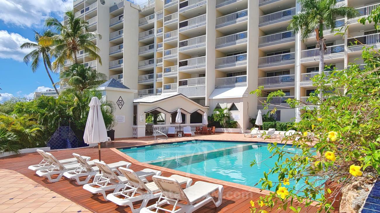 St. Maarten Real Estate FOR SALE studio Cupecoy Sapphire. Ocean & Sunset Views. 231