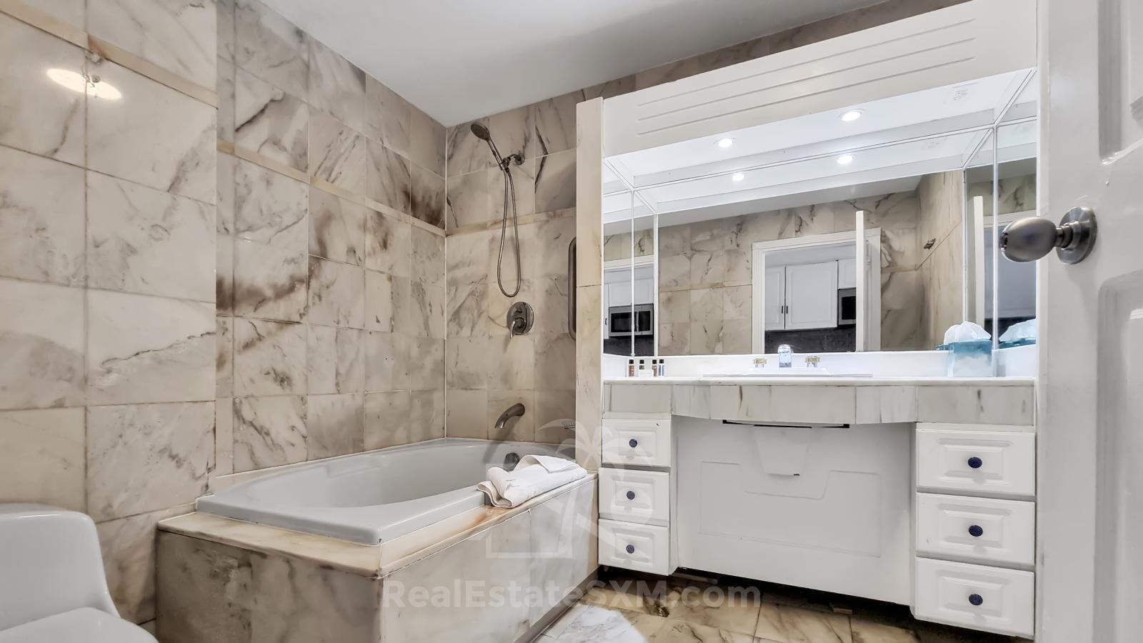 St. Maarten Real Estate FOR SALE studio Cupecoy Sapphire. Ocean & Sunset Views. 231