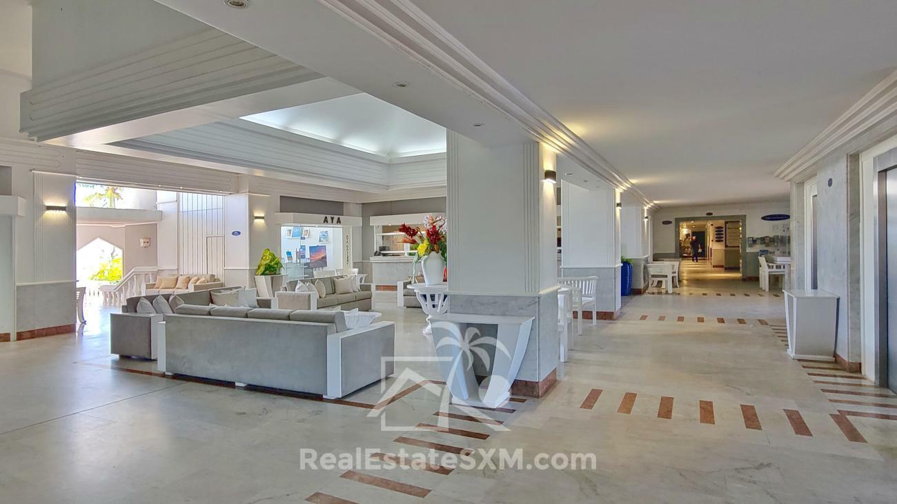 St Maarten Ocean View Home for sale in Cupecoy, Sapphire. Resort amenities. Sunsets. 211