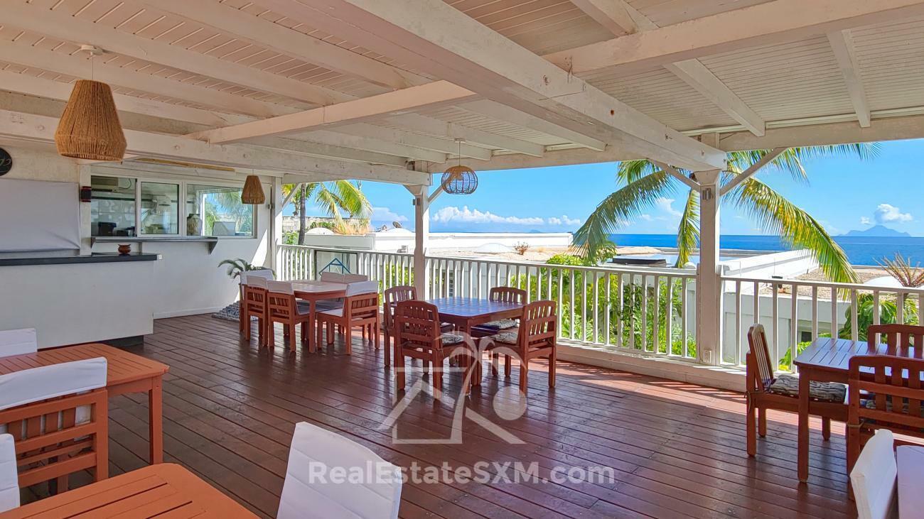 St Maarten Ocean View Home for sale in Cupecoy, Sapphire. Resort amenities. Sunsets. 211