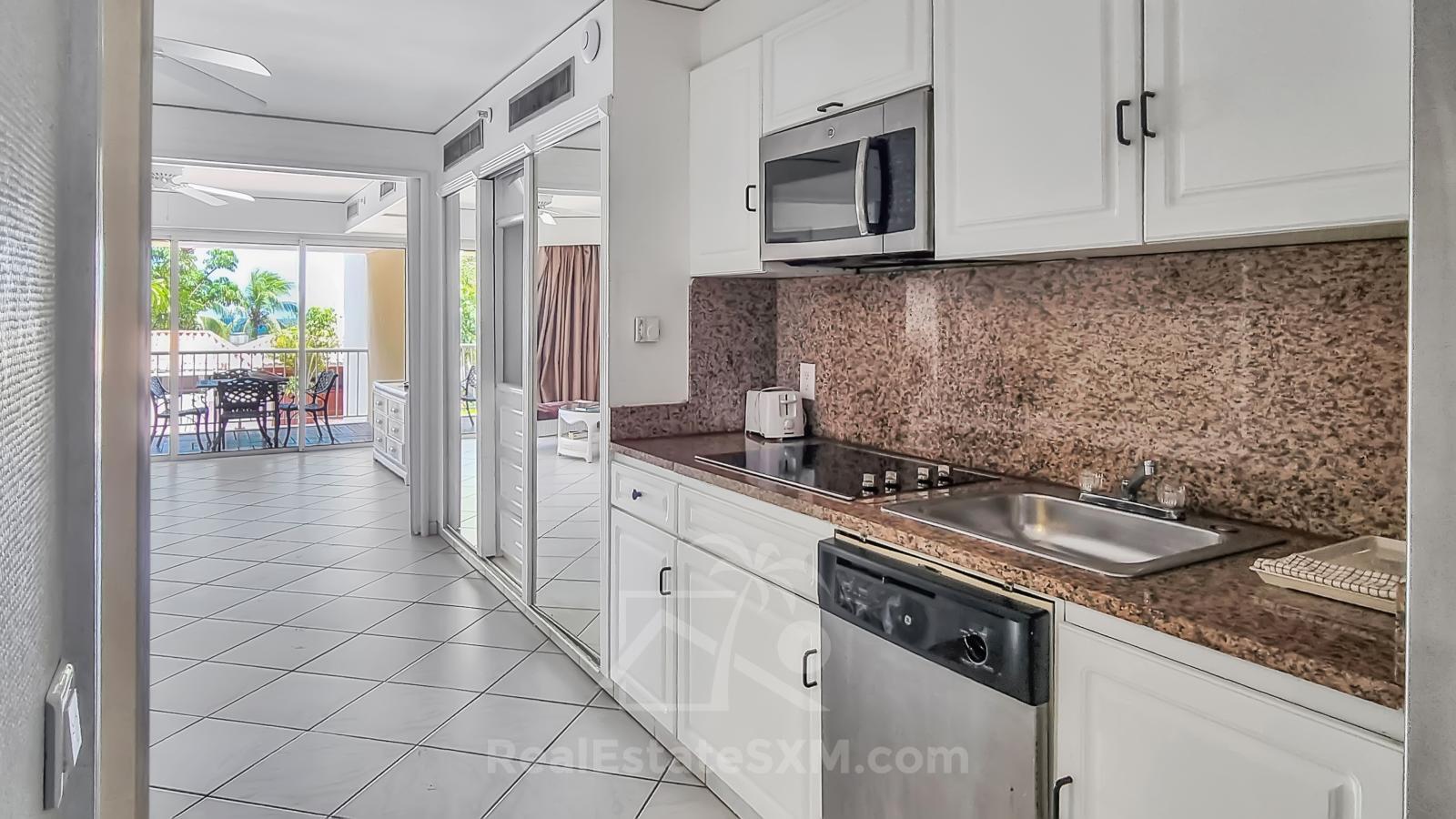 St Maarten Ocean View Home for sale in Cupecoy, Sapphire. Resort amenities. Sunsets. 211