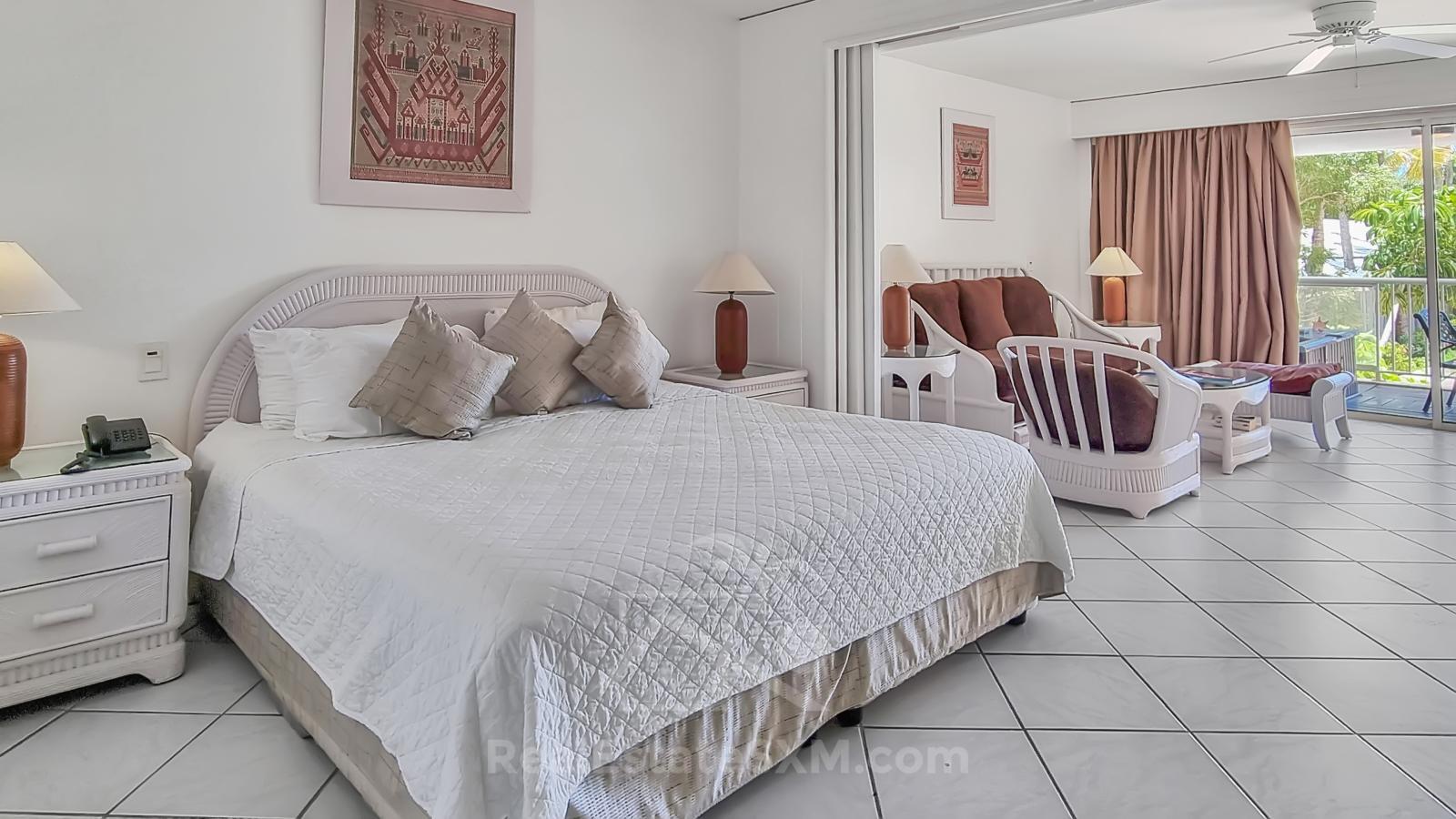 St Maarten Ocean View Home for sale in Cupecoy, Sapphire. Resort amenities. Sunsets. 211