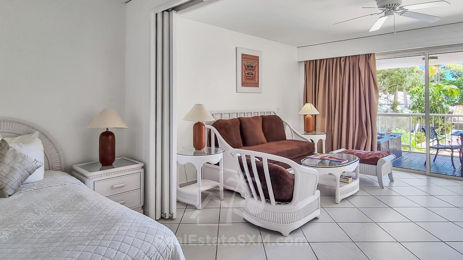 St Maarten Ocean View Home for sale in Cupecoy, Sapphire. Resort amenities. Sunsets. 211
