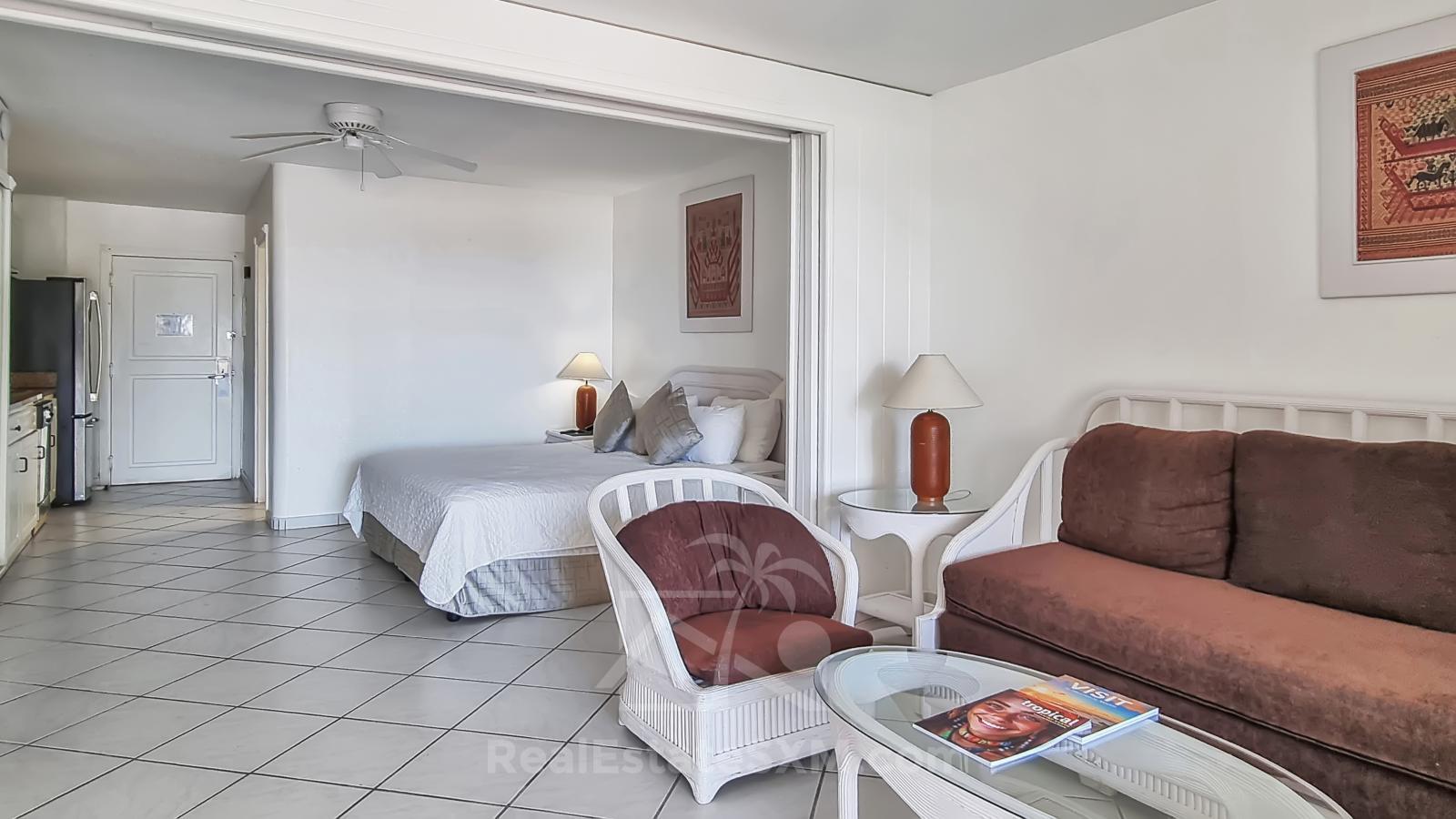 St Maarten Ocean View Home for sale in Cupecoy, Sapphire. Resort amenities. Sunsets. 211