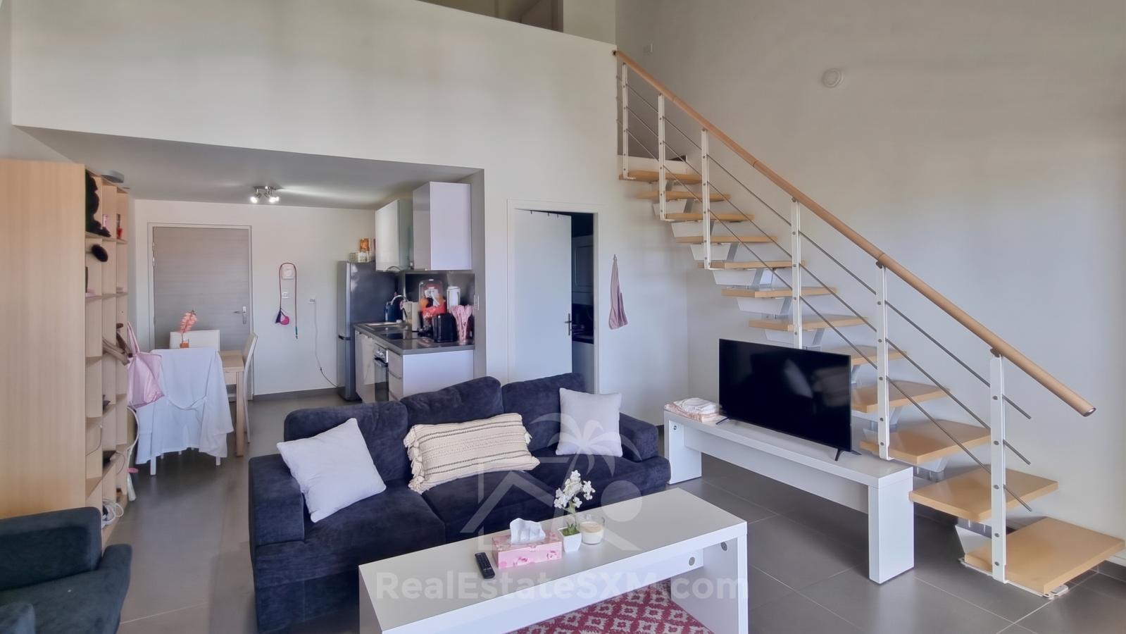 Studios for sale in St Maarten with Mezzanine & Lagoon Views – Jordan Village Cupecoy. Investment