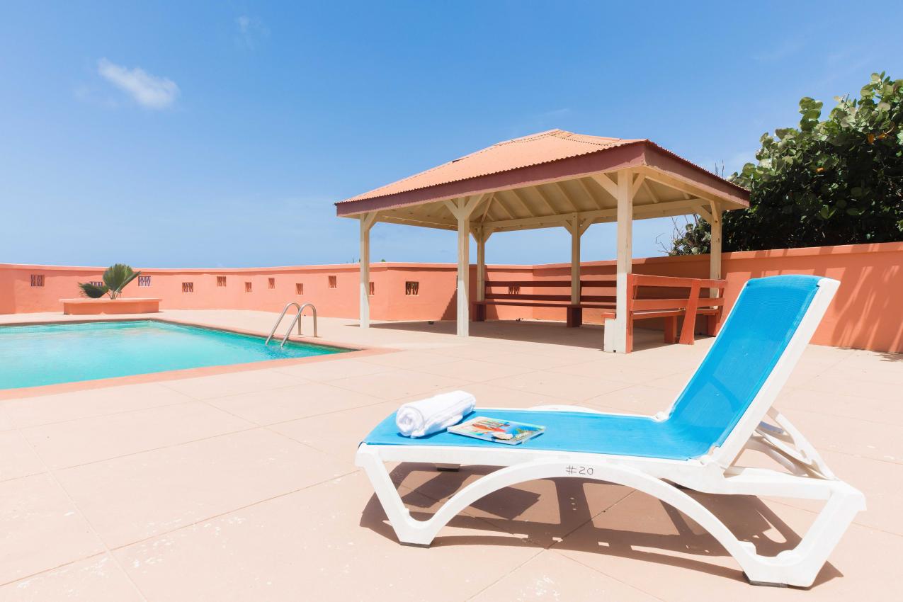 St Maarten oceanfront apartment, 2 bedrooms in Point Blanche with ocean view, swimming pool