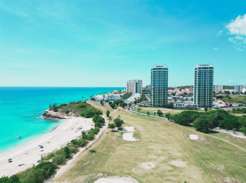 Condo for sale in St Maarten Cupecoy Fourteen Towers. Incredible panoramic ocean view. B1602