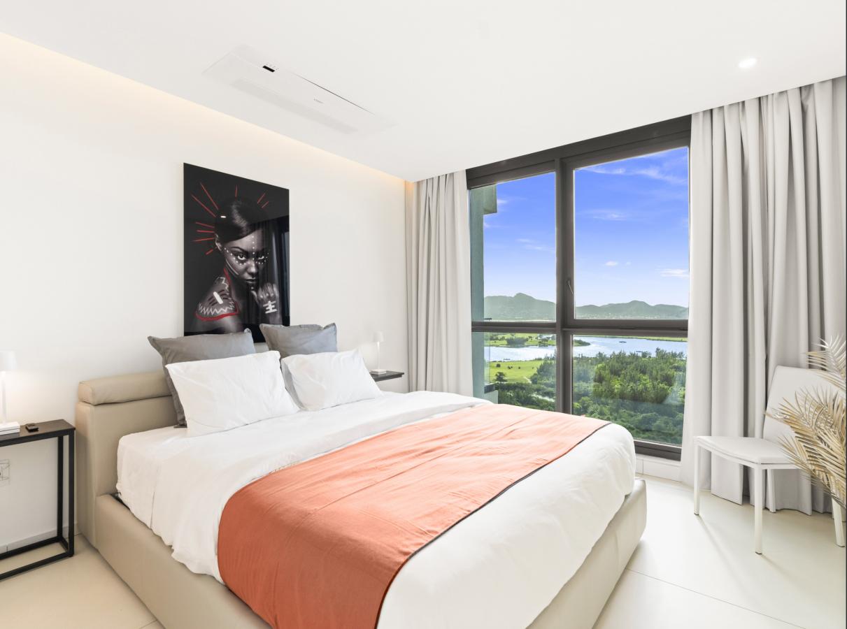 St Maarten Real Estate for sale 2 bedroom condo Fourteen at Mullet Bay, high floor view! B-1702